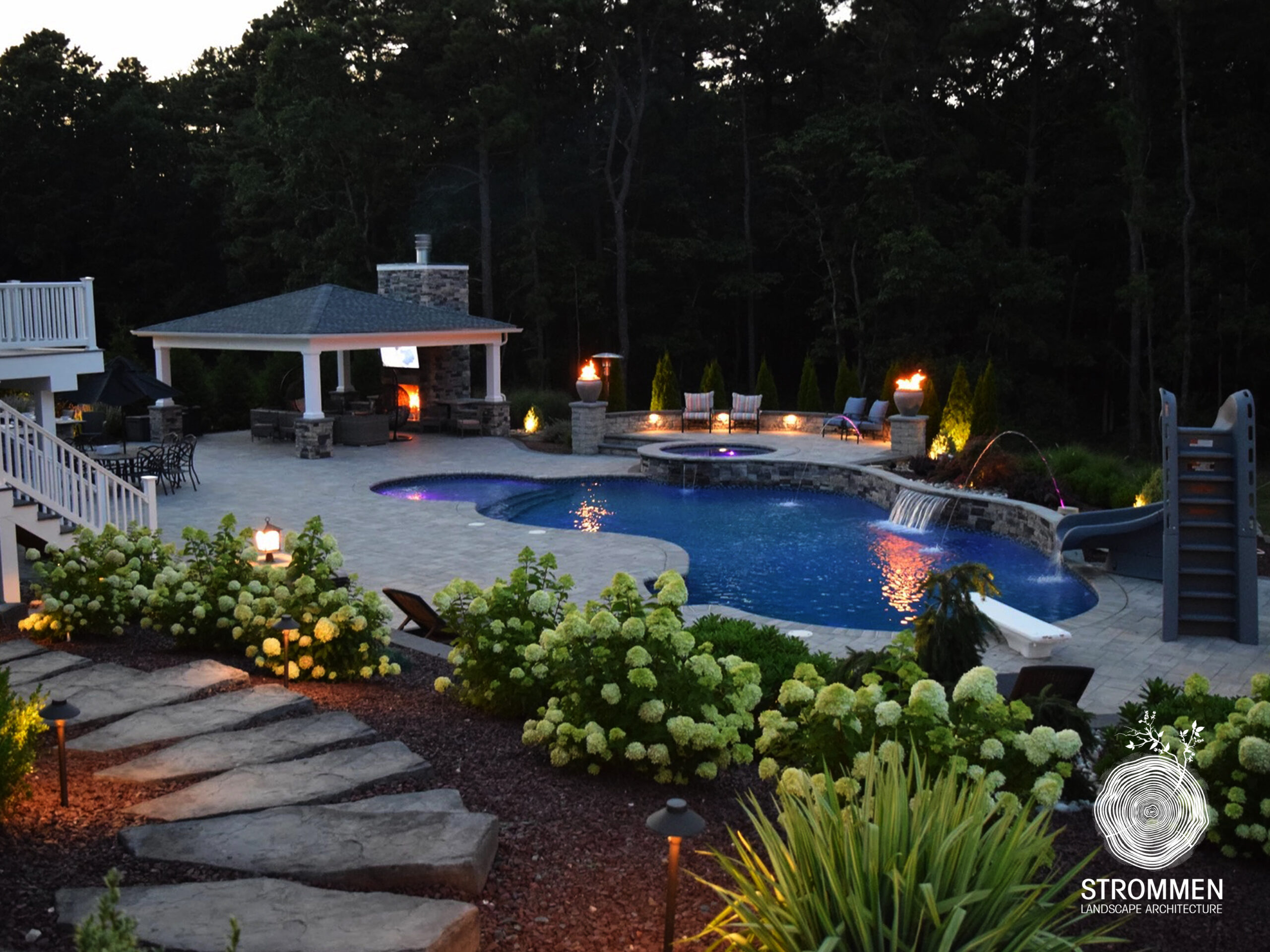 Backyard Pool Design Landscape New Jersey